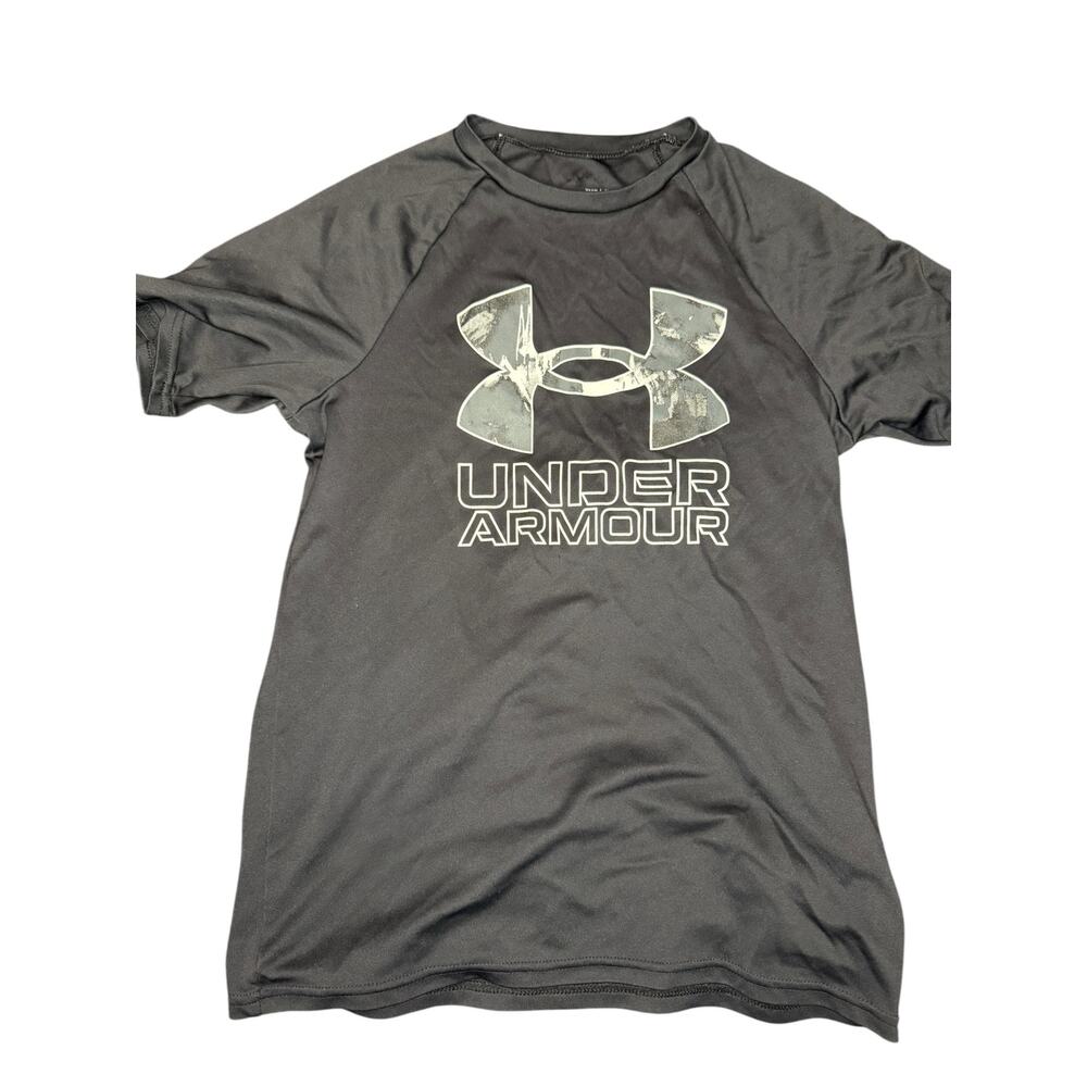 Under Armour Boys Youth Medium HeatGear Camo Logo Shirt - Excellent Condition